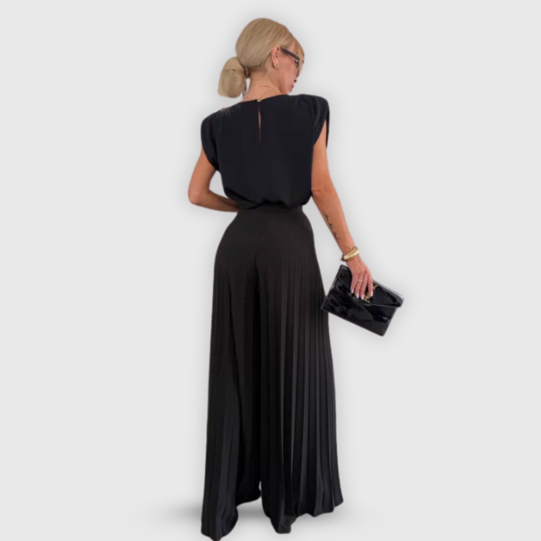 Wanda | Plissé-Jumpsuit mit Premium-Finish