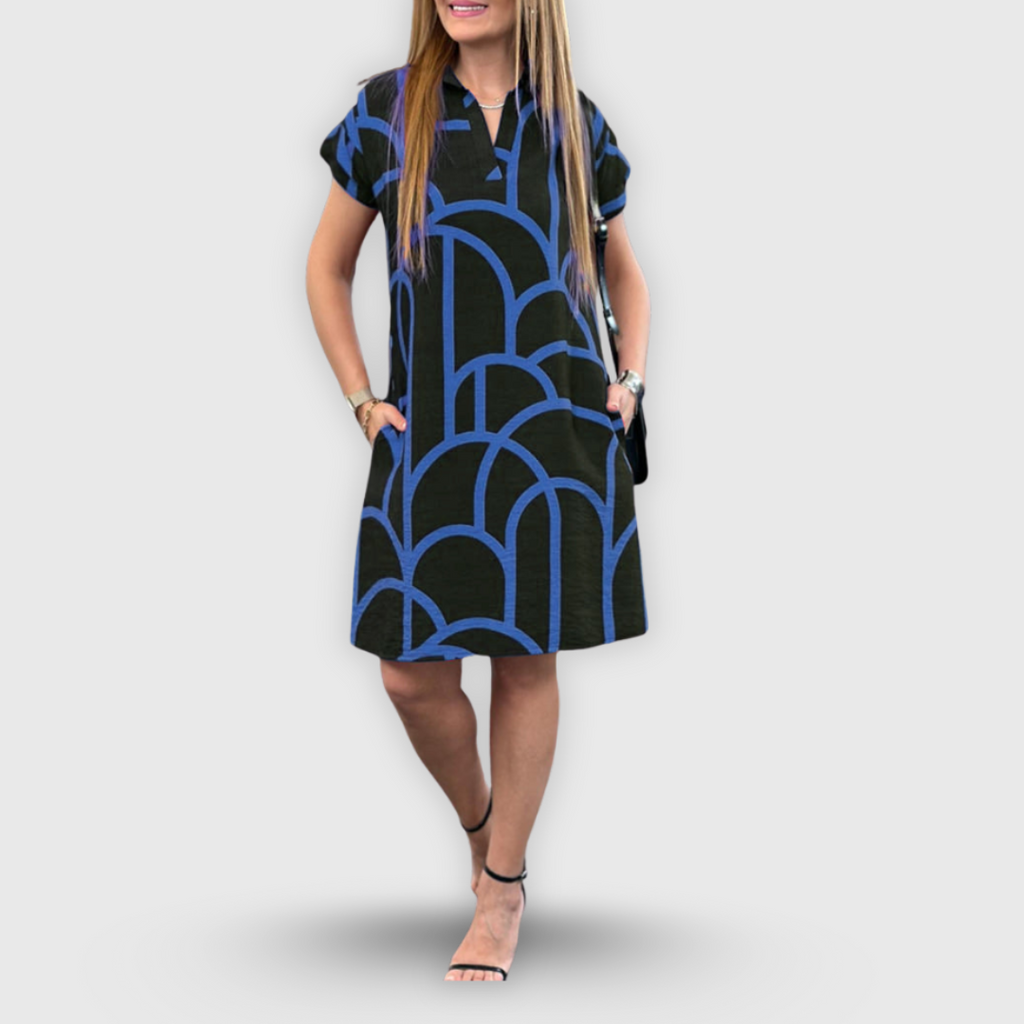 Elma | Gestreiftes Hemdblusenkleid