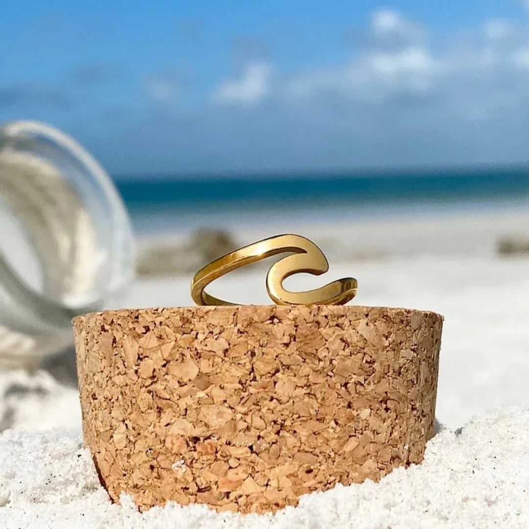 Gold Sea Wave Ring | Gold 14k