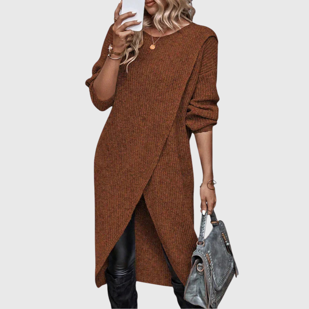 Arabella | Eleganter asymmetrischer Strickblazer