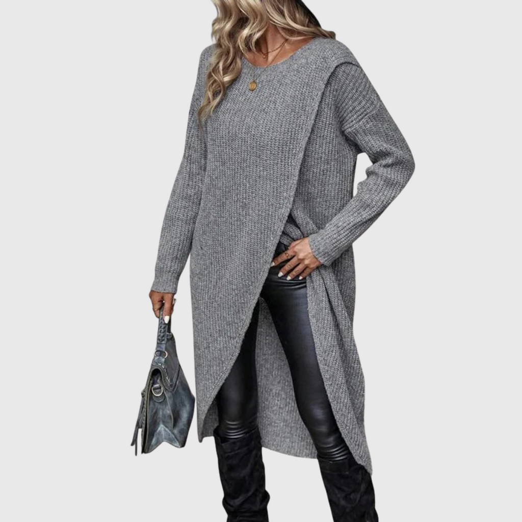 Arabella | Eleganter asymmetrischer Strickblazer