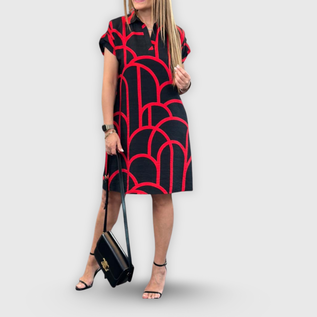 Elma | Gestreiftes Hemdblusenkleid