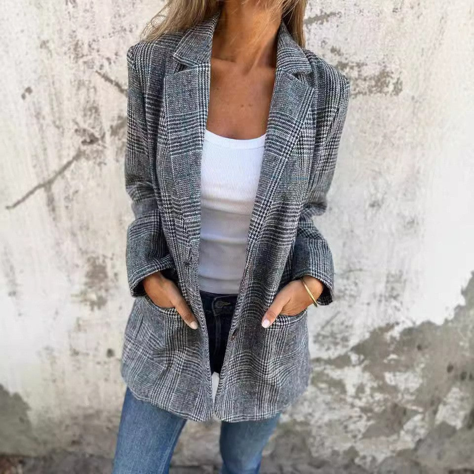 Alena | Eleganter Blazer mit Karomuster