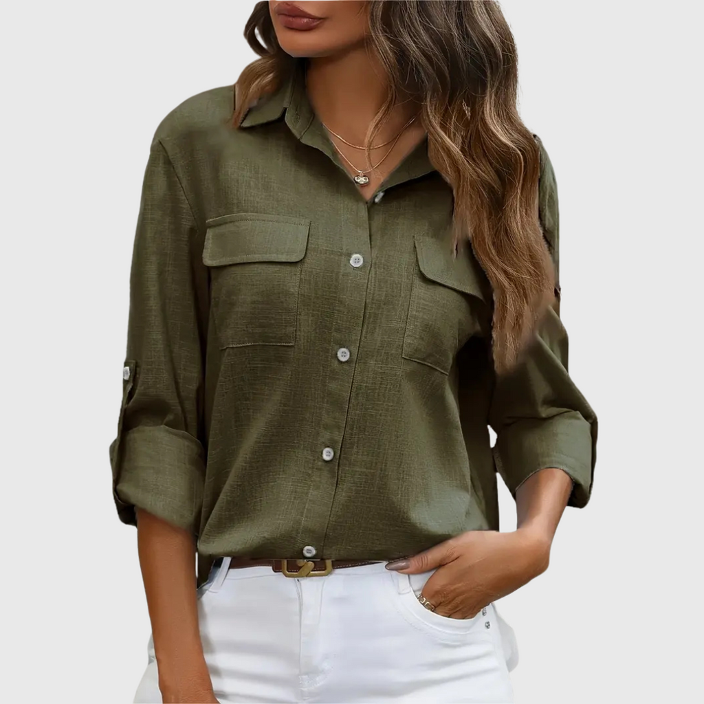 Atena | Baumwollhemd mit Brusttaschen