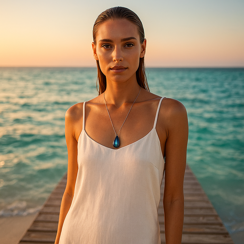 Marina | Handgefertigte Kette mit ozeanischer Seele