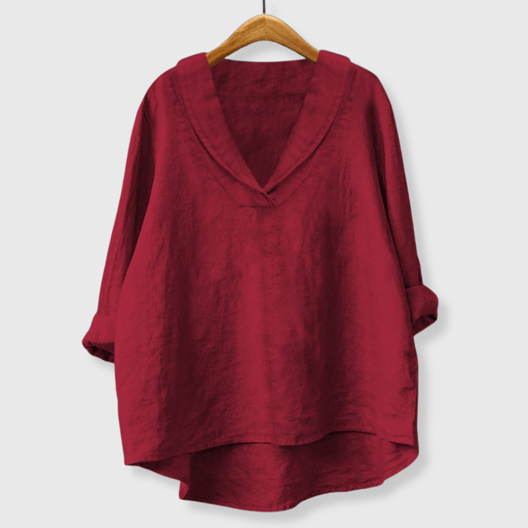 Samanta | Sommerbluse mit V-Ausschnitt