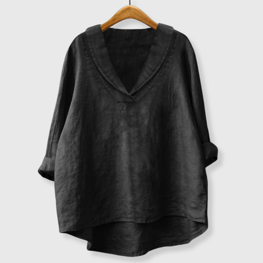 Samanta | Sommerbluse mit V-Ausschnitt