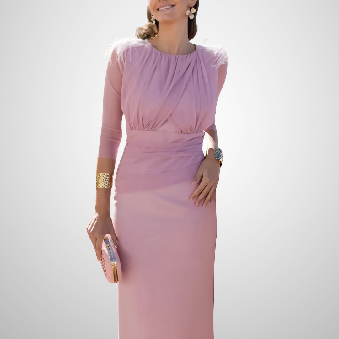 Emma | Midi-Kleid mit hochwertigem Drapé