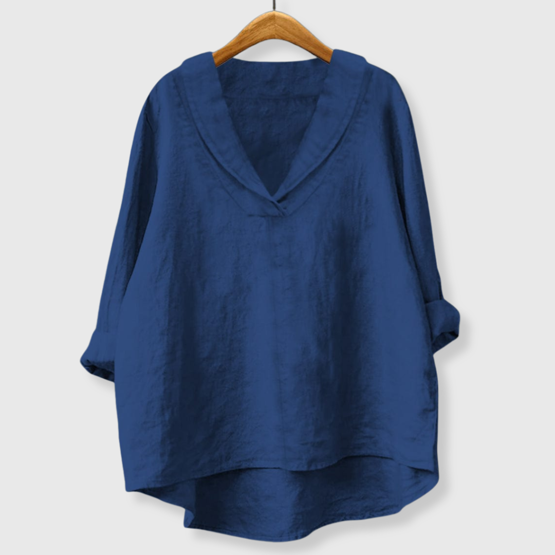 Samanta | Sommerbluse mit V-Ausschnitt