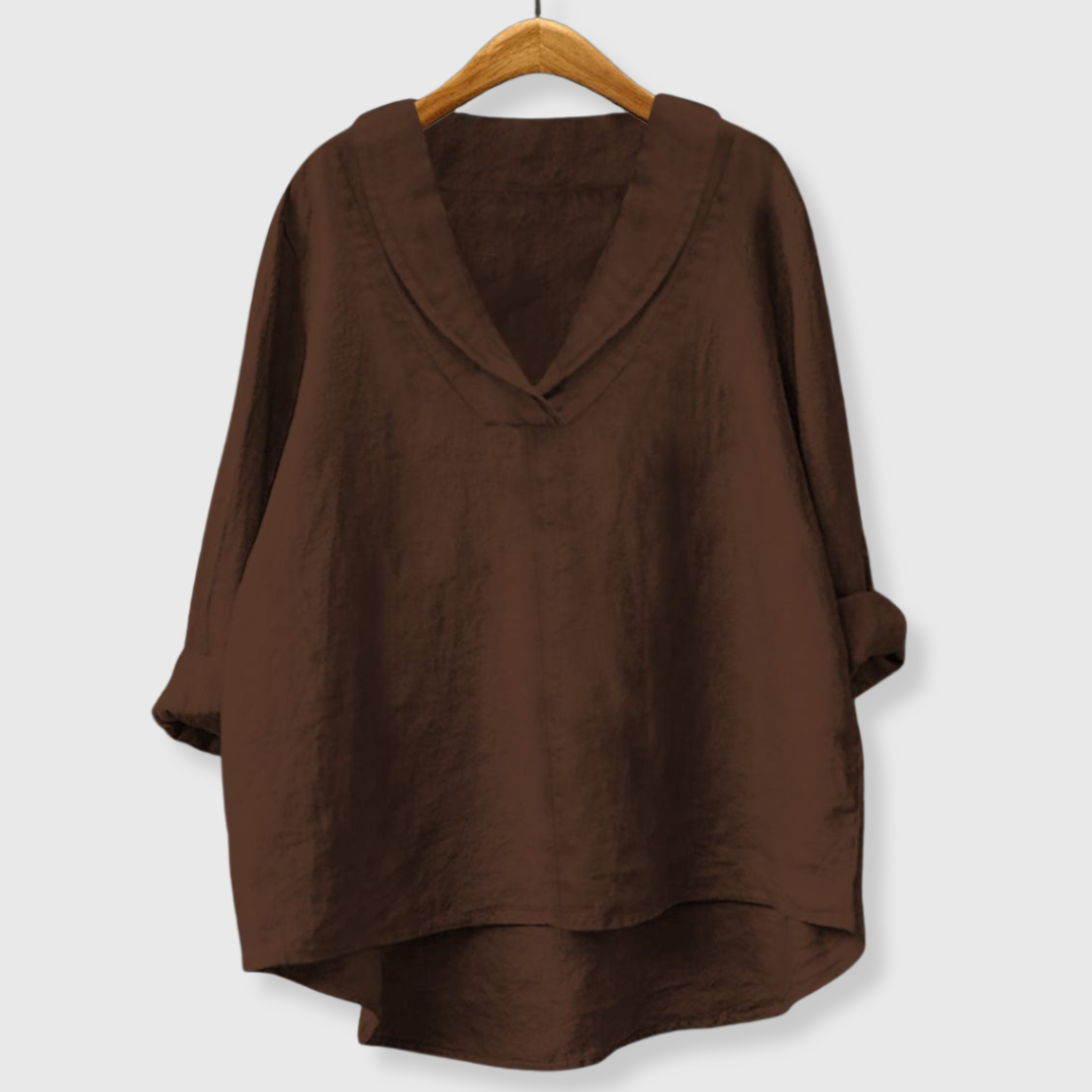 Samanta | Sommerbluse mit V-Ausschnitt