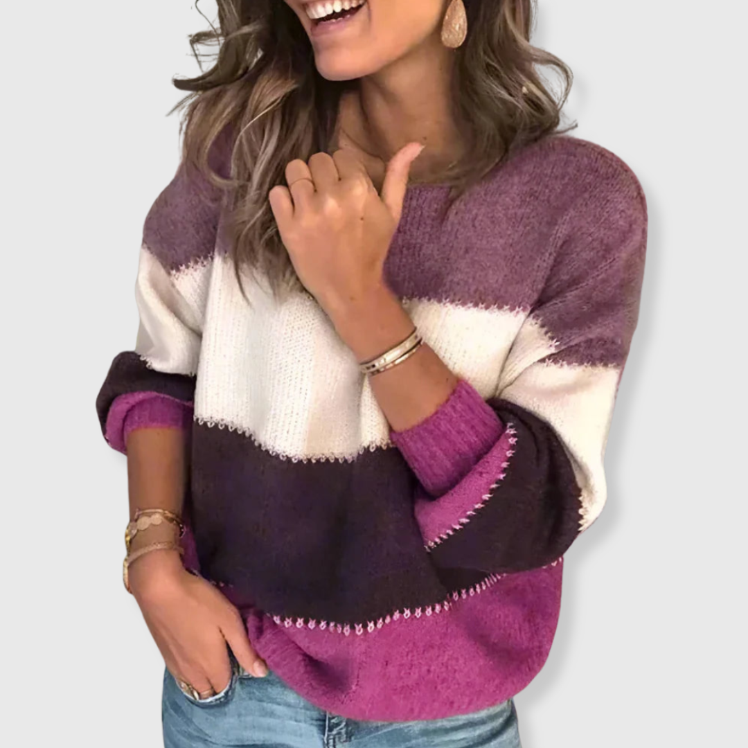 Claudia | Moderner Colorblock-Pullover