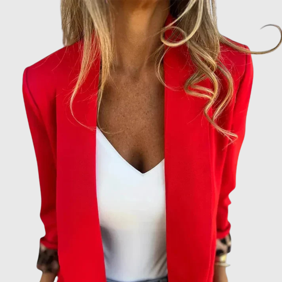 Rozalinda | Eleganter Blazer mit Leopardenfutter