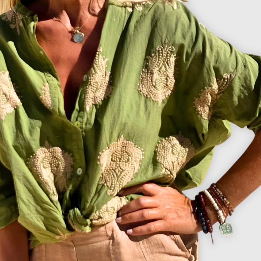 Marzia | Handgefertigte Bluse – leicht und elegant