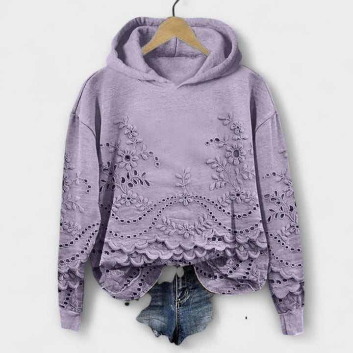 Grace – Vintage Hoodie Mit Blumenprint