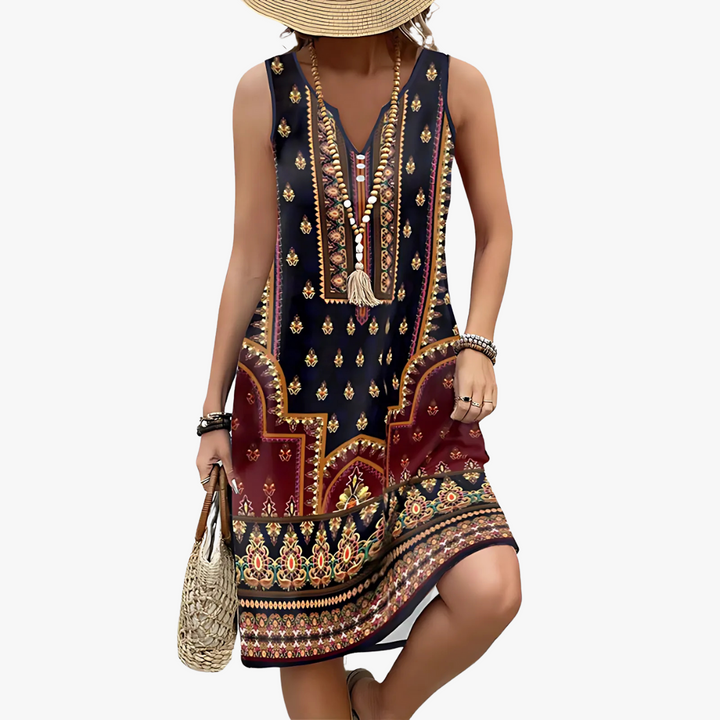 Mira | Vintage-Kleid mit hochwertigem Ethno-Print