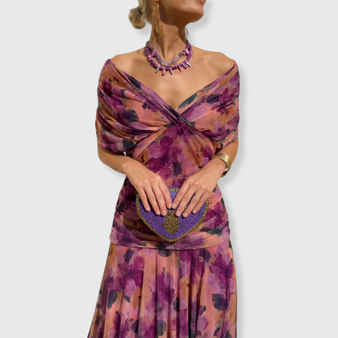 Rosetta | Zeitloses Off-Shoulder Maxikleid