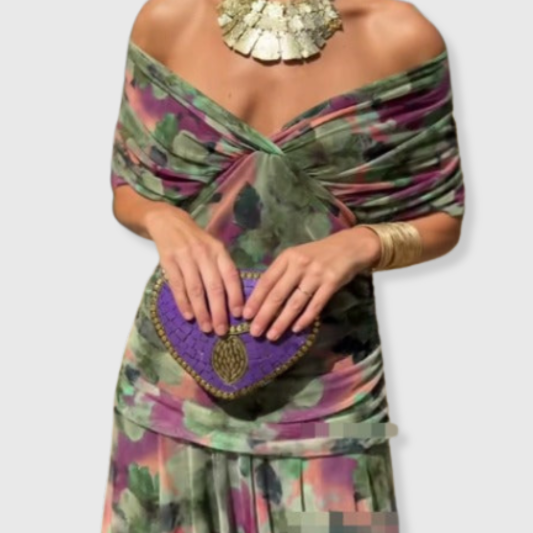 Rosetta | Zeitloses Off-Shoulder Maxikleid