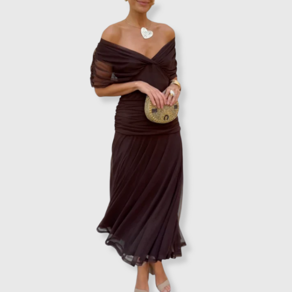 Rosetta | Zeitloses Off-Shoulder Maxikleid