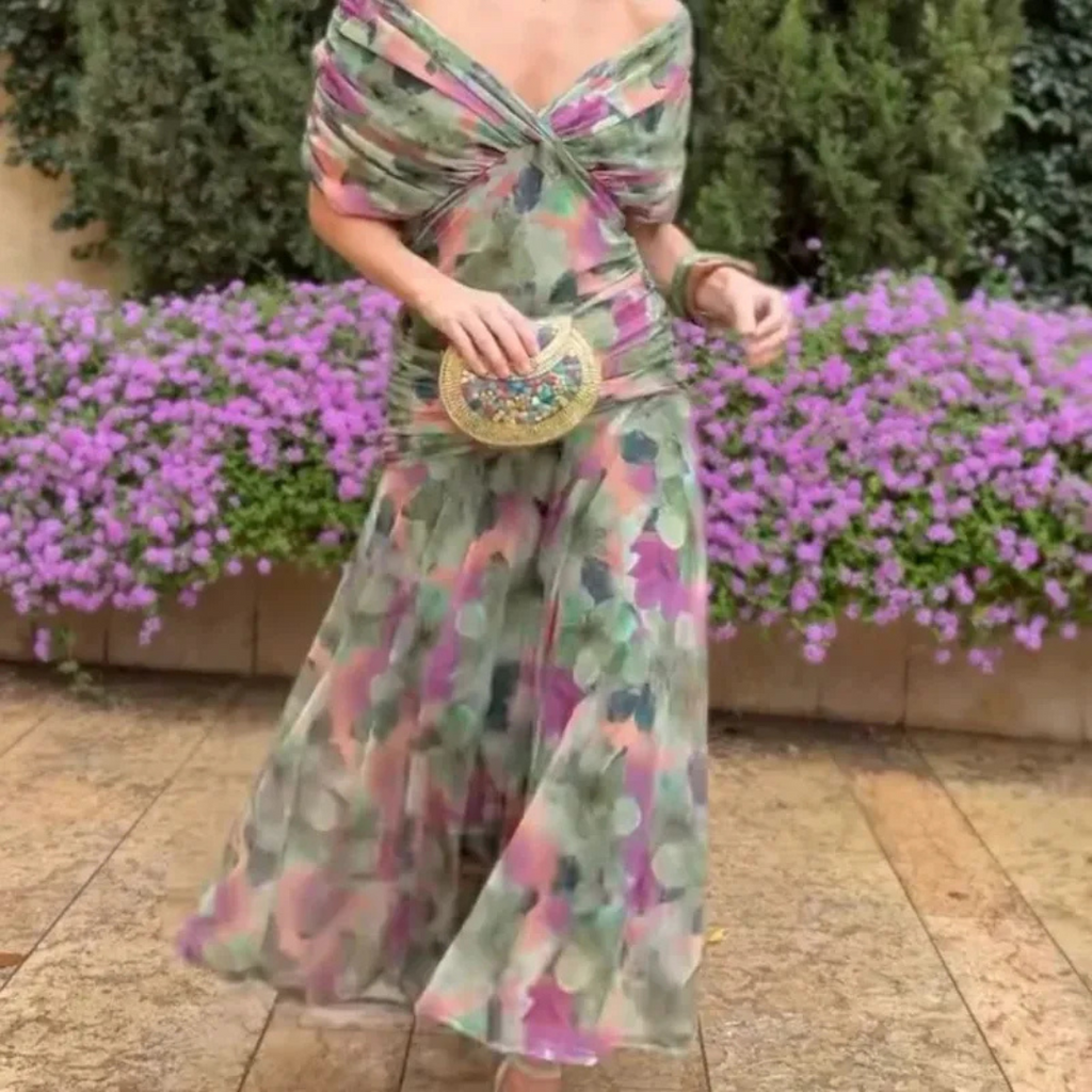 Rosetta | Zeitloses Off-Shoulder Maxikleid