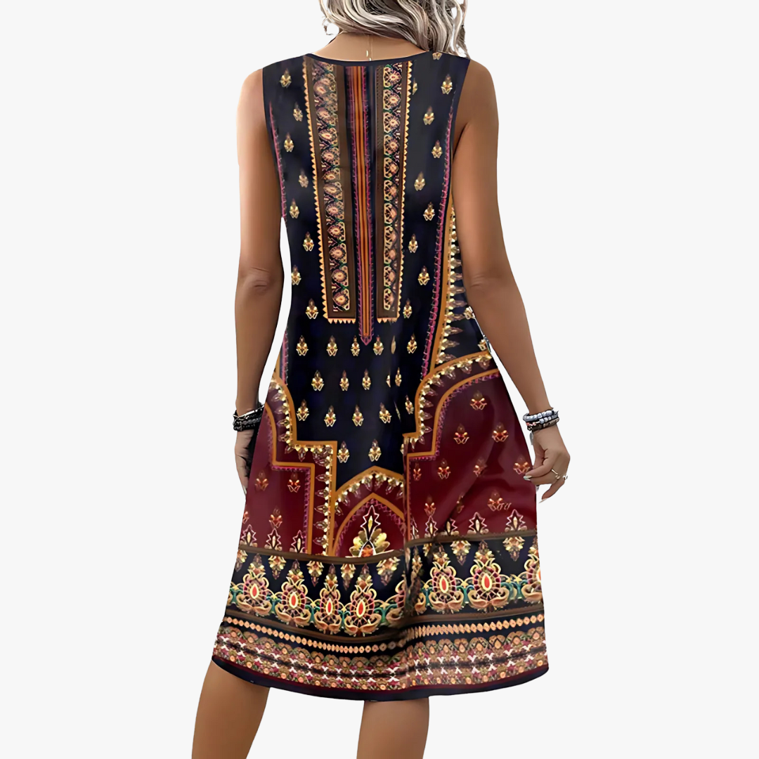 Mira | Vintage-Kleid mit hochwertigem Ethno-Print