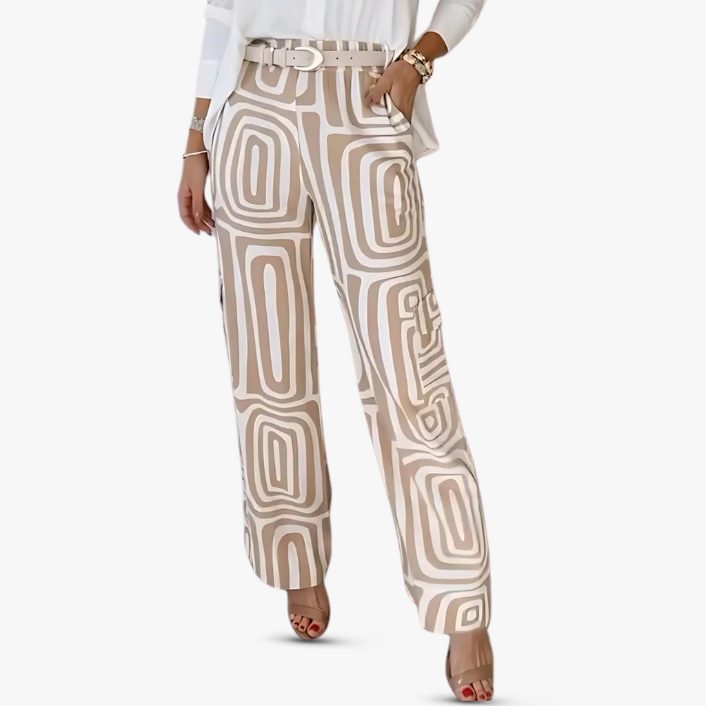 Isabella | Stilvolles Set aus Leinenhose und Bluse