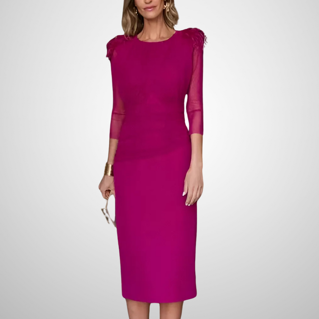 Emma | Midi-Kleid mit hochwertigem Drapé