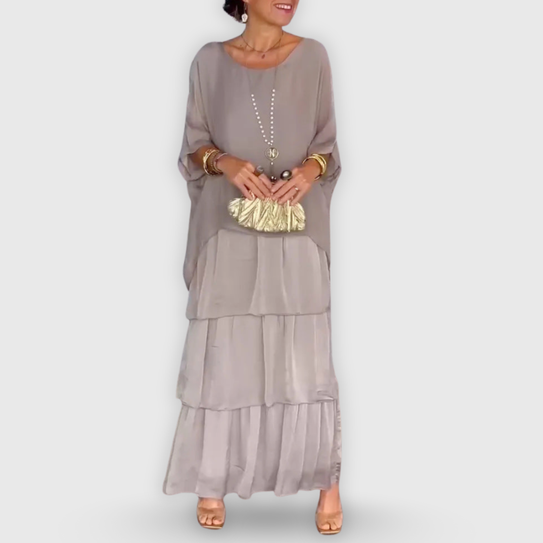 Nora | Elegantes Chiffon Boho Freizeitkleid