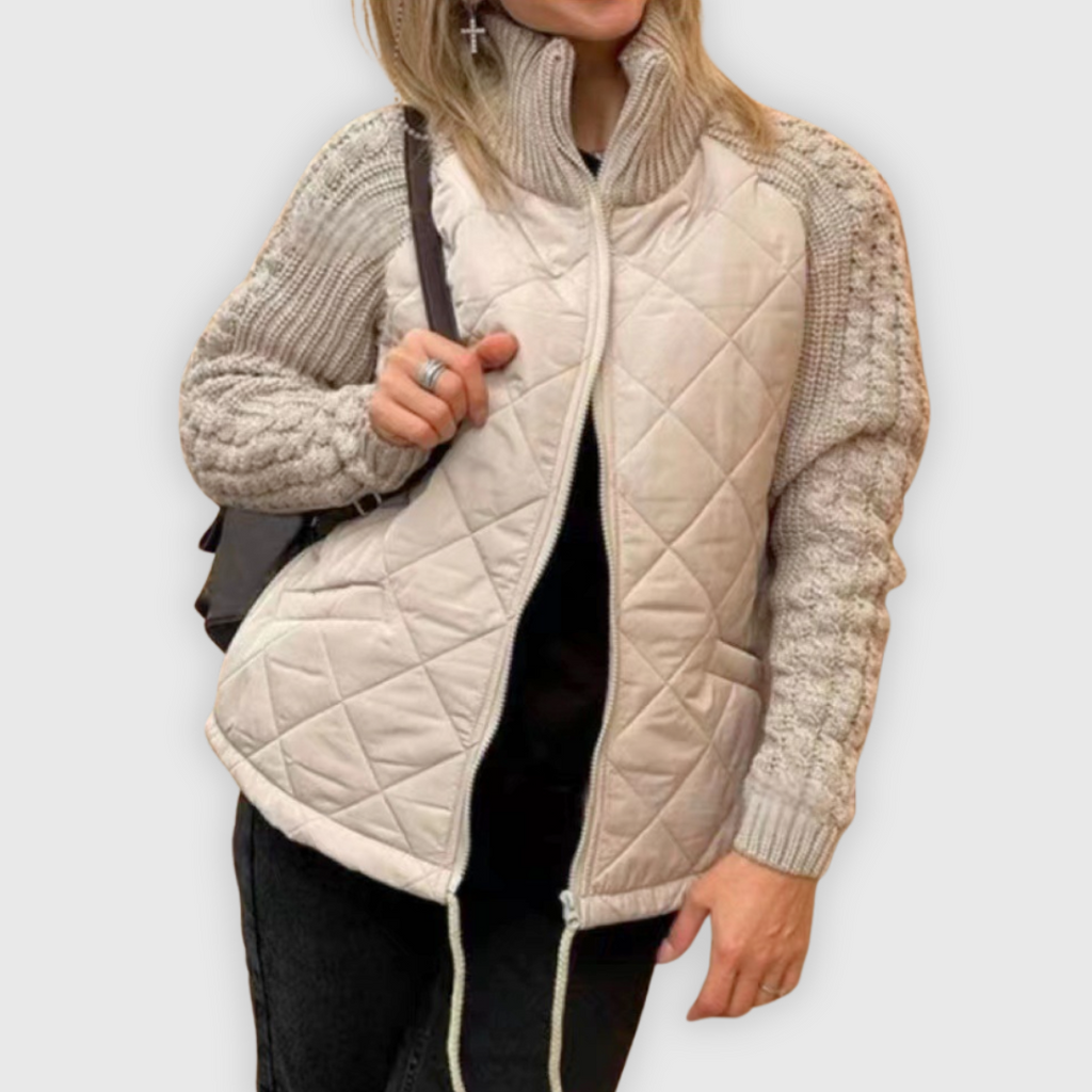 Aurora | Steppjacke mit Strickärmeln