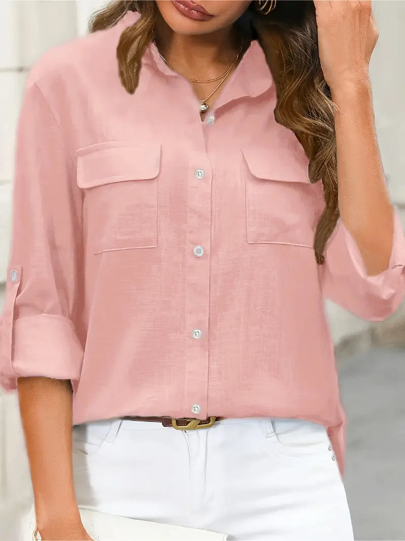 Atena | Baumwollhemd mit Brusttaschen