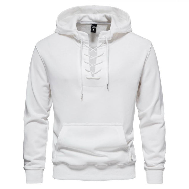 Valhalla X Cotton Lace-Up Hoodie