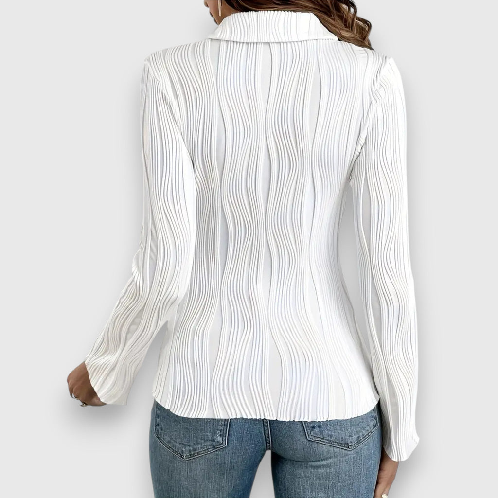 Carina | Bluse mit handwerklichem Polokragen