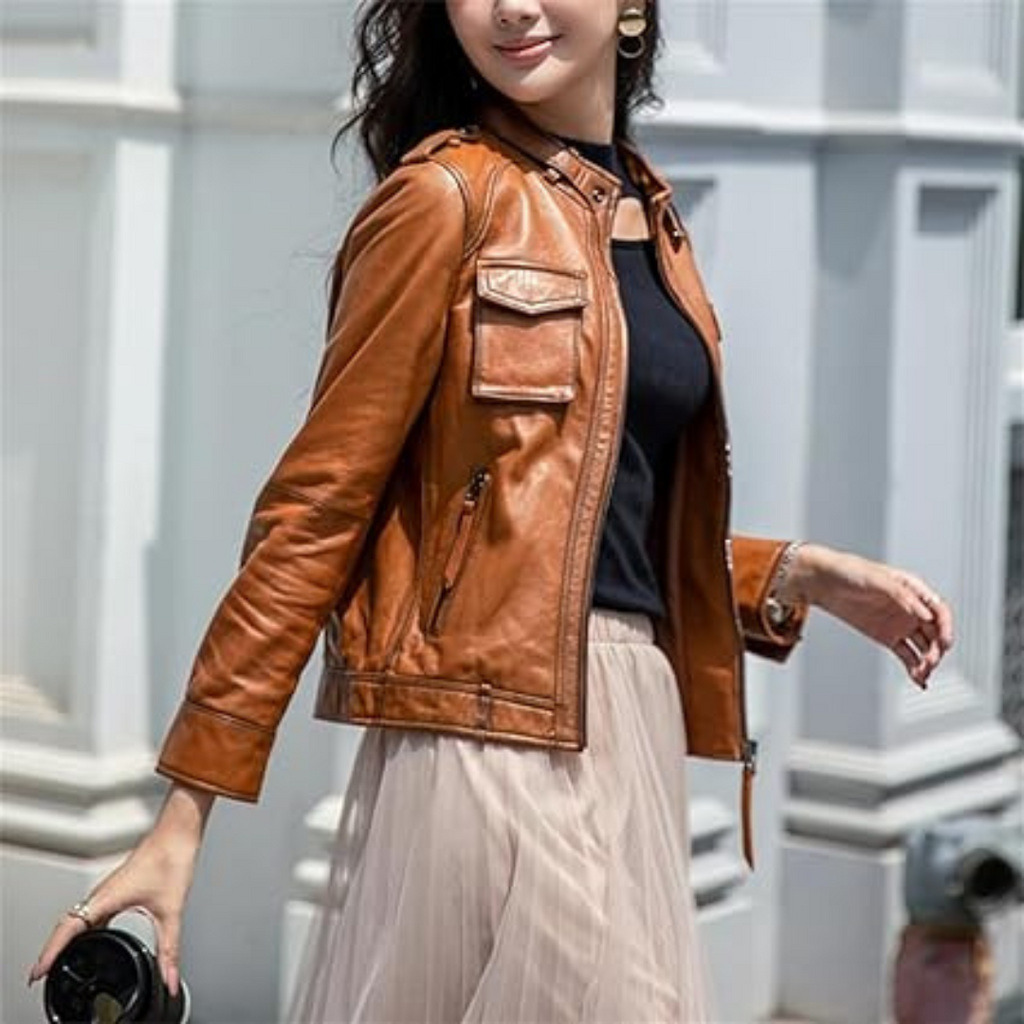 Ambra | Handgefertigte Lederjacke