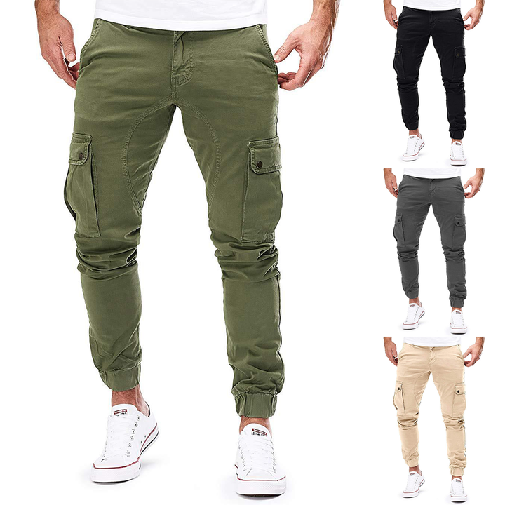 Herren Cargohose | Stylische Jogger mit Taschen & Bündchen