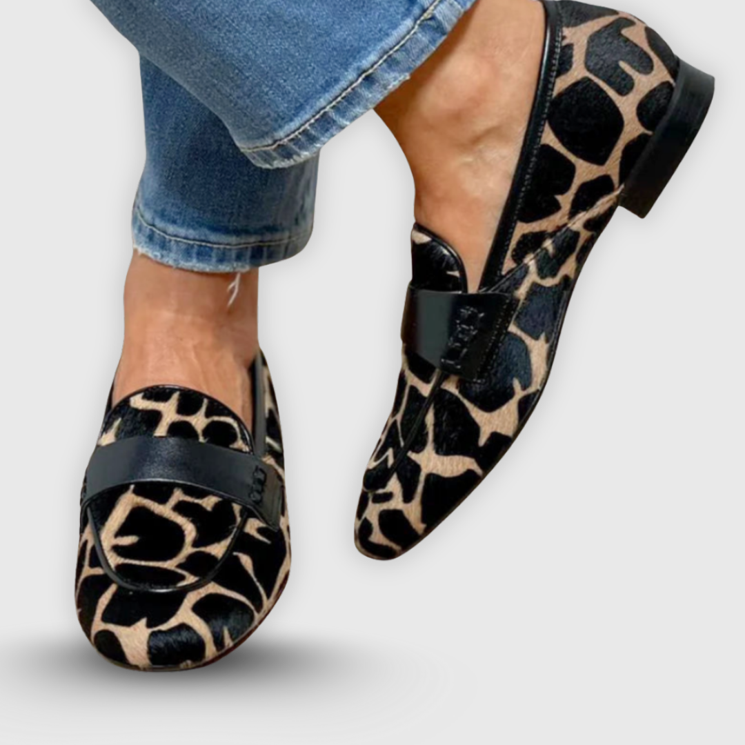 Estefany | Loafer mit Giraffenmuster und eleganter Wildheit