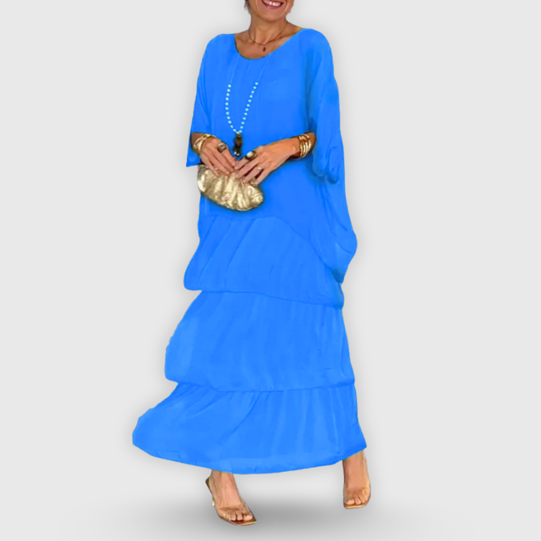 Nora | Elegantes Chiffon Boho Freizeitkleid