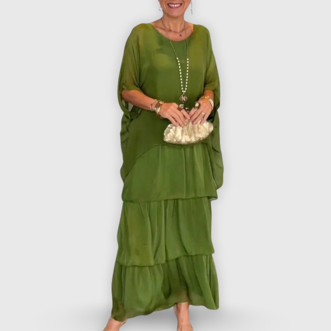 Nora | Elegantes Chiffon Boho Freizeitkleid