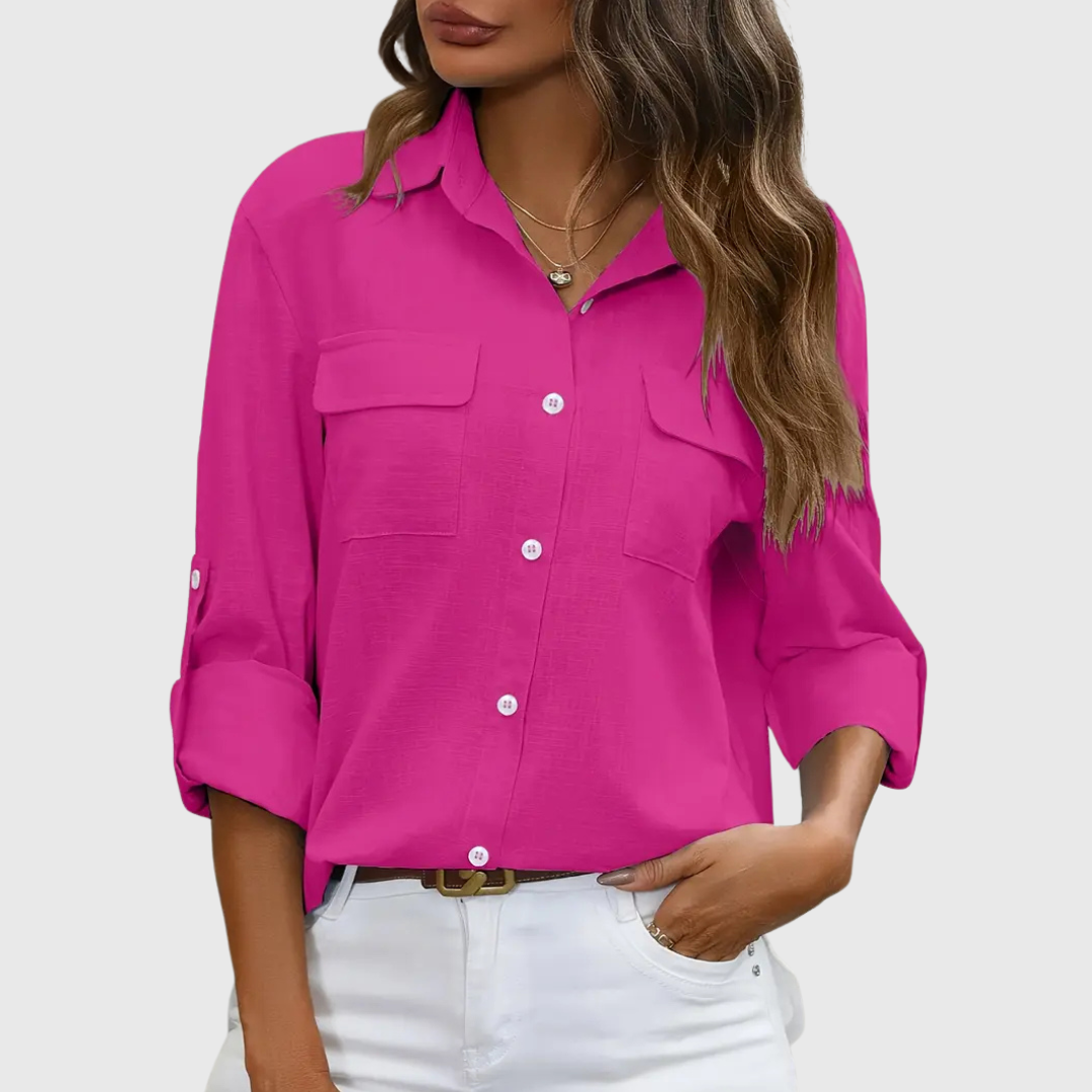 Atena | Baumwollhemd mit Brusttaschen