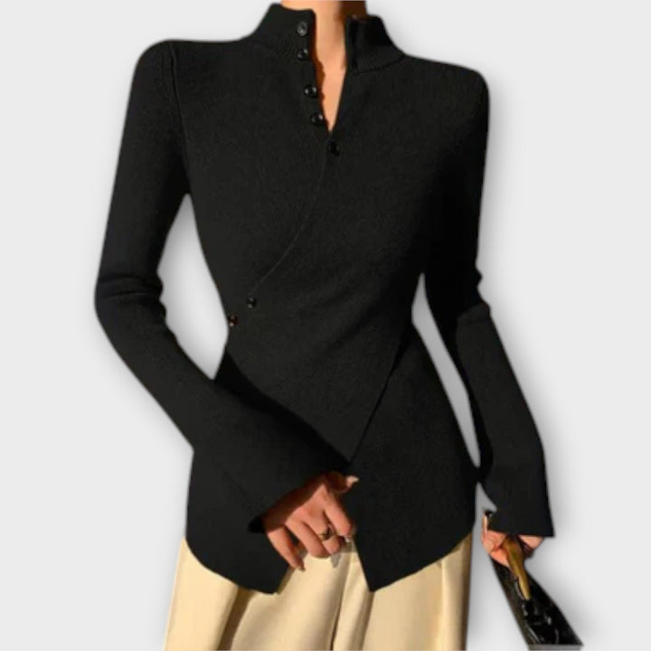 Michiko – Eleganter Slim Fit Strickpullover