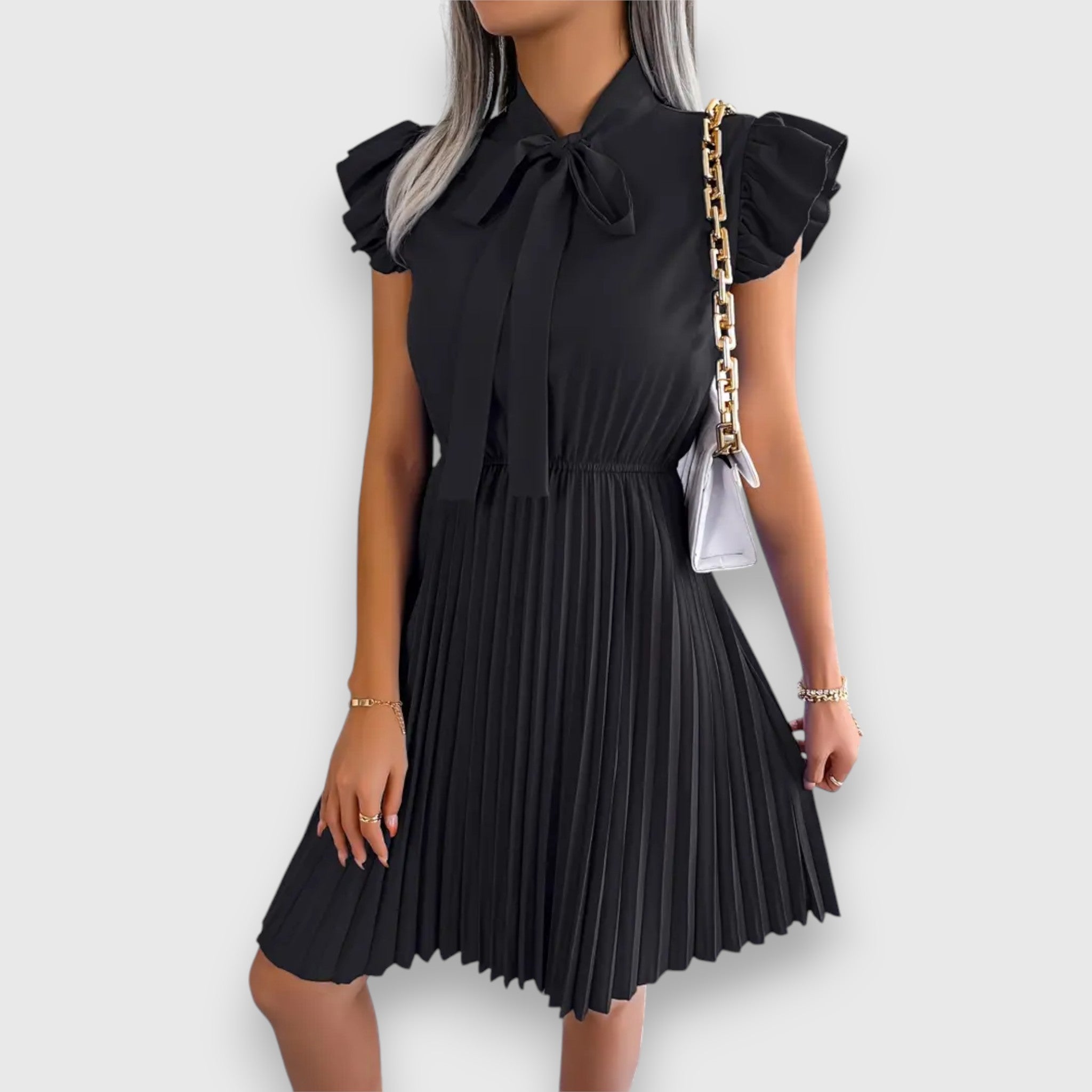 Fiorenza | Elegantes Kleid mit Krawattenhals