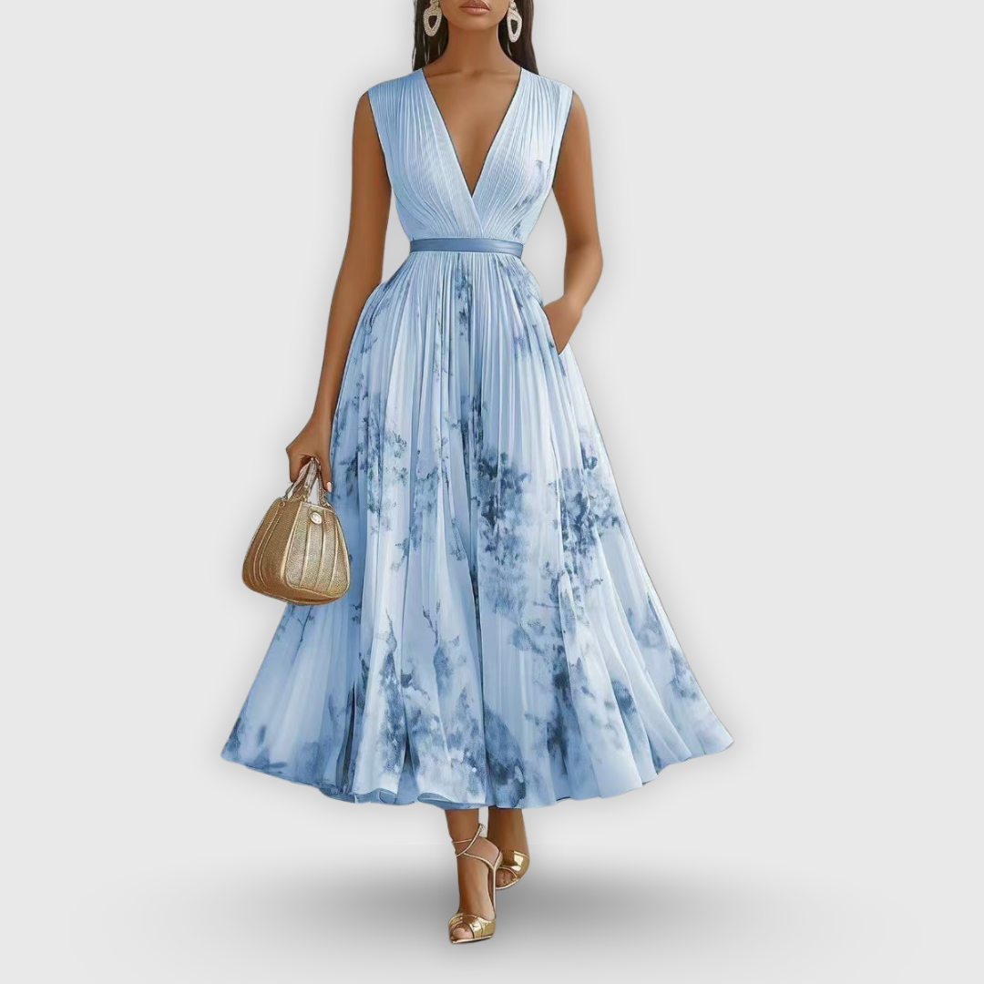 Beatrice | Fließendes Maxikleid Handgefertigt