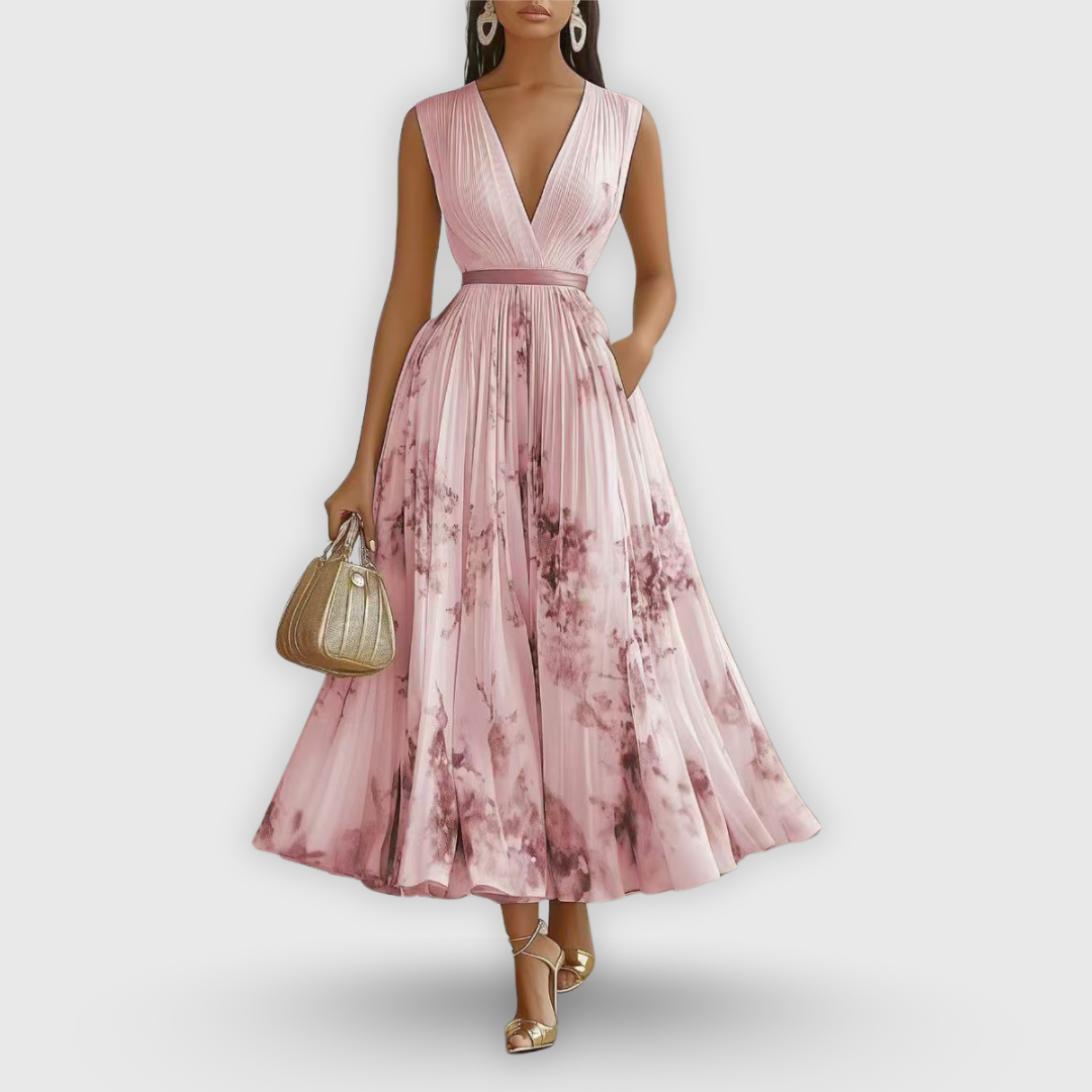 Beatrice | Fließendes Maxikleid Handgefertigt