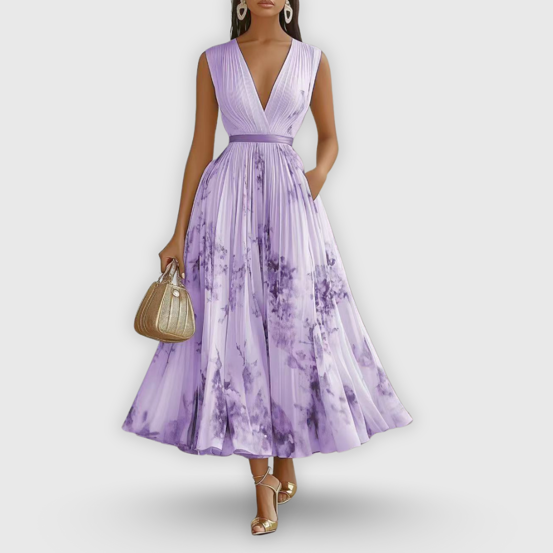 Beatrice | Fließendes Maxikleid Handgefertigt