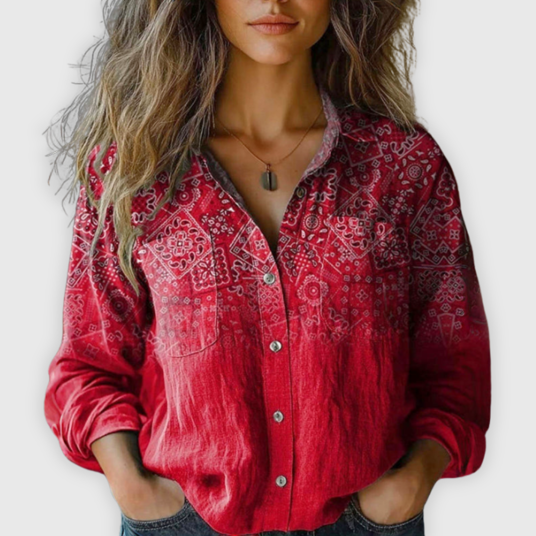 Nadia | Premium Handgefertigte Vintage-Bluse