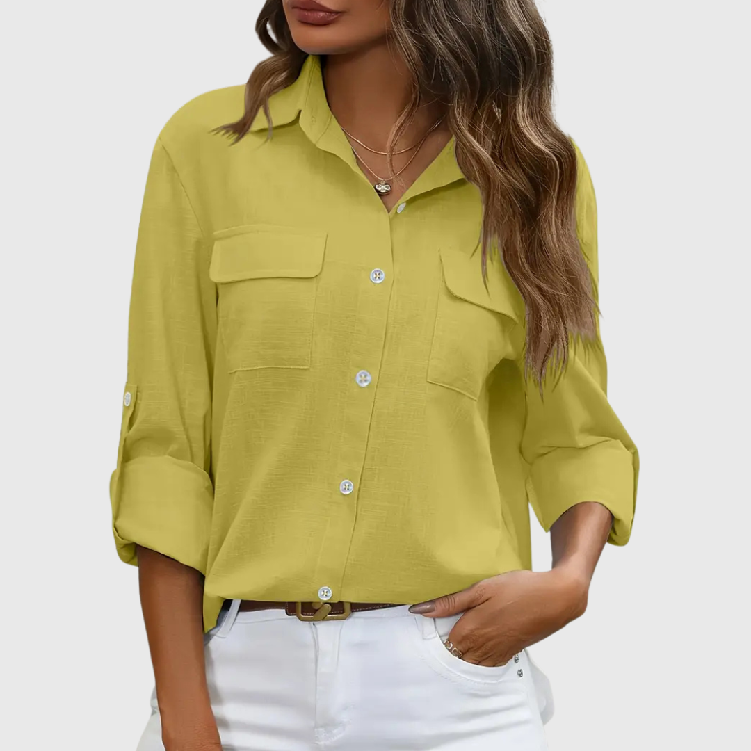 Atena | Baumwollhemd mit Brusttaschen