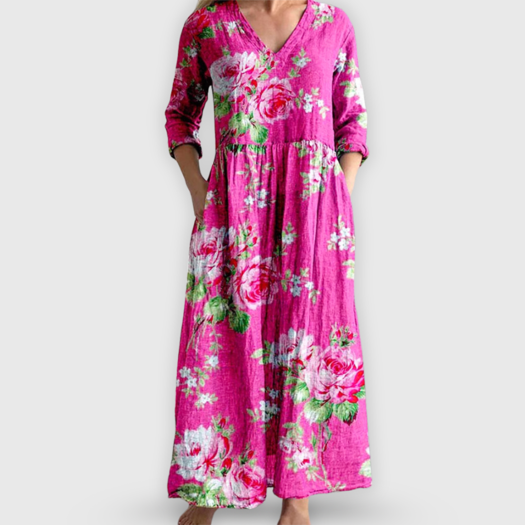 Ela | Elegantes Blumenkleid in Premium-Qualität