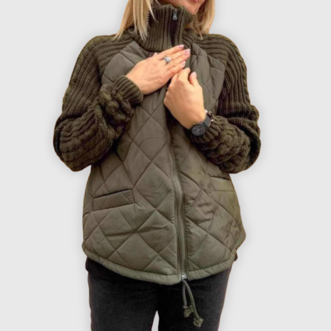 Aurora | Steppjacke mit Strickärmeln