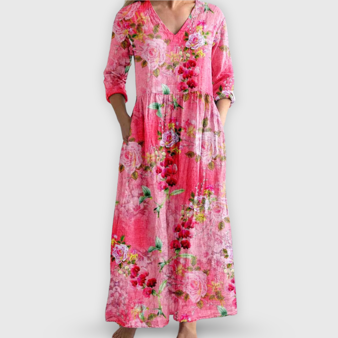 Ela | Elegantes Blumenkleid in Premium-Qualität