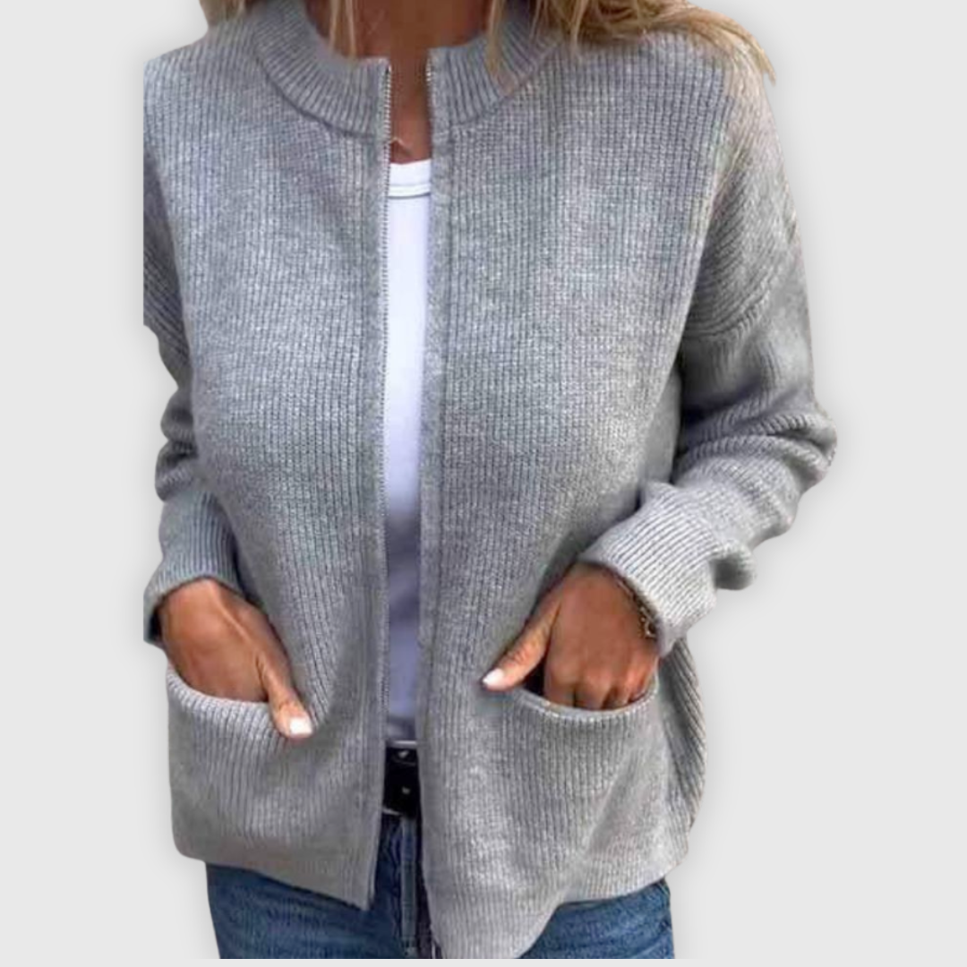 Eva | Handgenähte Baumwoll-Strickjacke