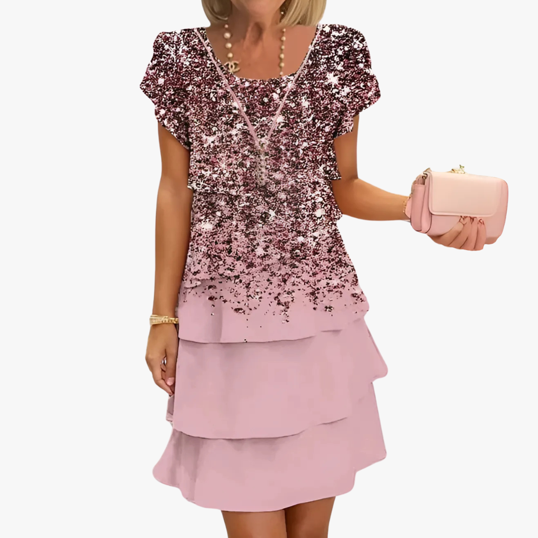 Emilia | Elegantes Maxikleid mit Blumendruck