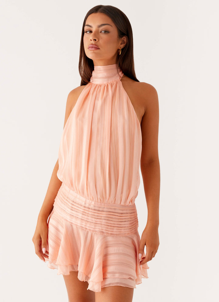 Luna | Minikleid mit Halterneck und Volants